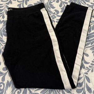 Calvin Klein Black Leggings with White Stripe
